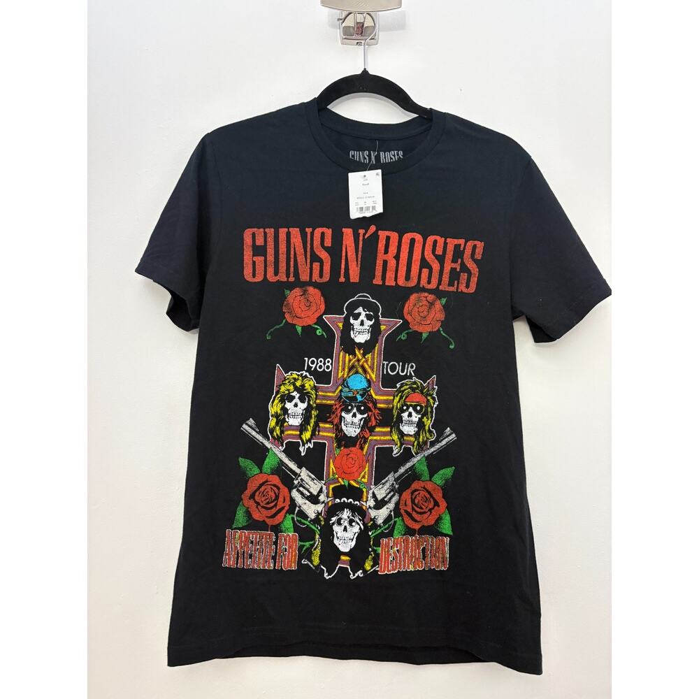 Guns N' Roses 1988 Appetite For Destruction Tour T-Shirt Black Small NWT